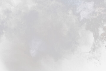 Dense Fluffy Puffs of White Smoke and Fog on transparent png Background, Abstract Smoke Clouds,...