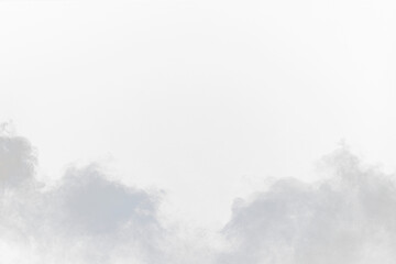 Dichte pluizige rookwolken van witte rook en mist op transparante png-achtergrond, abstracte rookwolken, beweging wazig onscherp. Rokende blaasjes van droogijsvlieg die in de lucht fladdert, effect op textuur