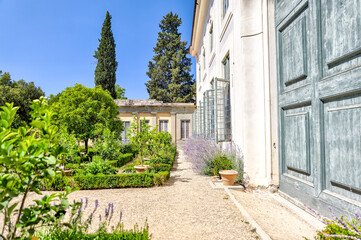 Fototapeta premium The historic Boboli Gardens and Pitti Palace in Florence Italy