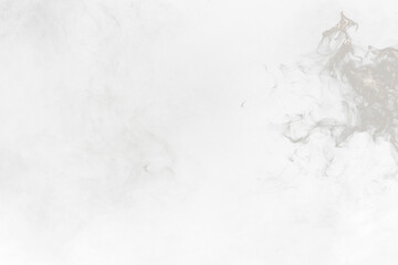 Dense Fluffy Puffs of White Smoke and Fog on transparent png Background, Abstract Smoke Clouds,...