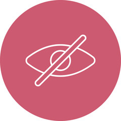 Hide Multicolor Circle Line Inverted Icon