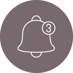 Notification Multicolor Circle Line Inverted Icon