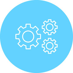 Setting Multicolor Circle Line Inverted Icon