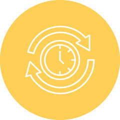 Time Circle Multicolor Circle Line Inverted Icon