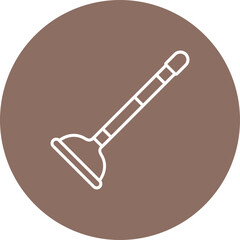 Plunger Multicolor Circle Line Inverted Icon