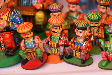Rrajasthani style wooden handcrafted dolls 