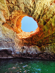 Benagil cave in Algarve Portugal. High quality photo