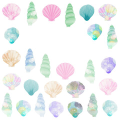 貝殻のイラスト素材　