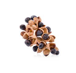 Szetchwan pepper on white background