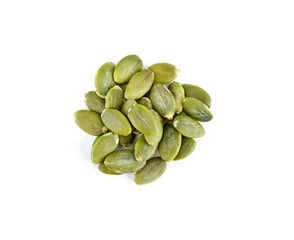 pumpkin seeds isolated on white background