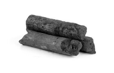 charcoal isolated on white background.