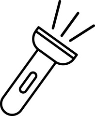 Line flashlight icon illustration isolated vector sign symbol on white background..eps