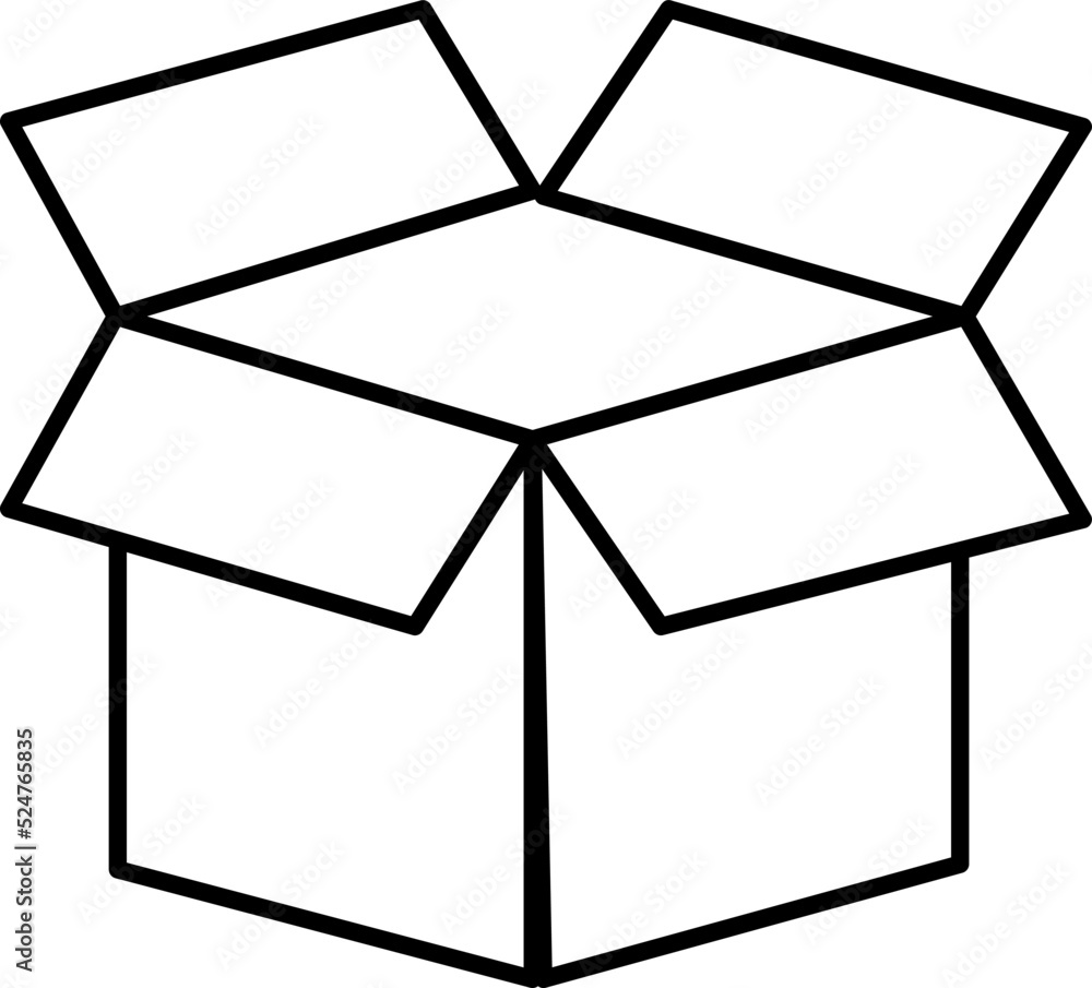 Poster box icon or logo in modern line style. high quality black outline pictogram for web site design and 