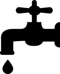 Faucet vector icon. Black illustration isolated on white background.eps