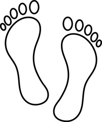 footprint -black vector icon illustration on white background..eps