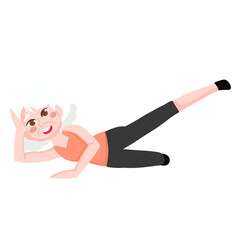 elderly woman doing yoga and fitnes, older, old woman exercise