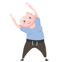 elderly woman doing yoga and fitnes, older, old woman exercise
