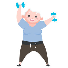 elderly woman doing yoga and fitnes, older, old woman exercise