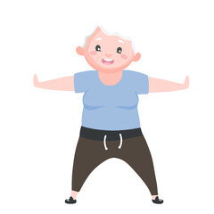 elderly woman doing yoga and fitnes, older, old woman exercise