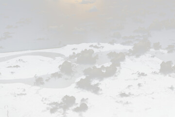 Cloud in sky atmosphere from airplane, out of windows is cloudscape cumulus heaven and sky under Sun. View from above cloud is beautiful with abstract background climate weather at high level