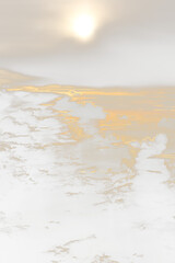 Cloud in sky atmosphere from airplane, out of windows is cloudscape cumulus heaven and sky under Sun. View from above cloud is beautiful with abstract background climate weather at high level