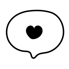 heart speech bubble