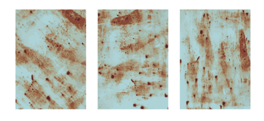 Set of rusted steel plate metal texture background, in A4 size for design work page cover book presentation. brochure layout and flyers poster template. isolated