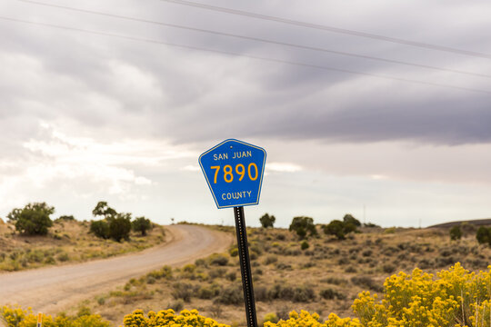 Road sign for San Juan County 7890