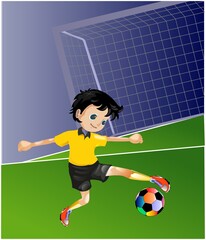 soccer player with ball