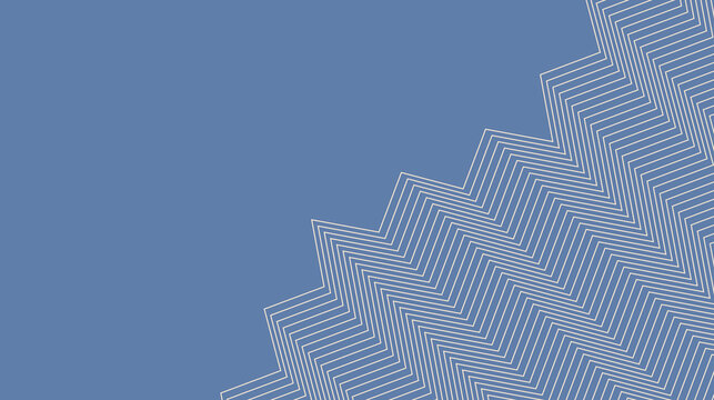 Abstract diagonal zig zag pattern on blue background.