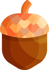 acorn flat glossy icon