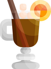 autumn hot drink flat glossy icon
