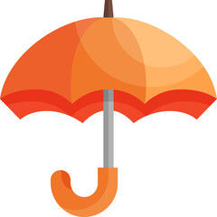 orange umbrella flat glossy icon