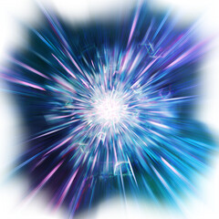 Isolated transparent abstract motion blur burst.