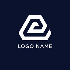 letter e logo design