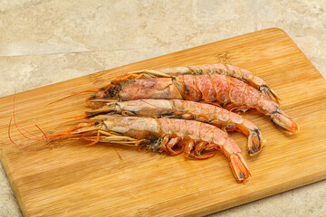Tasty big Langoustine over the board