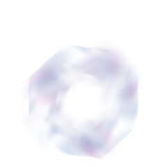  Isolated transparent abstract iridescent blur element.