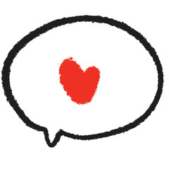 heart speech bubble