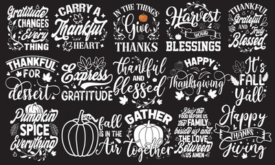 Thanksgiving Svg T-Shirt Design Bundle