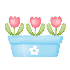 Watercolor flower Clipart