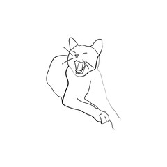 Cat animal sketch art