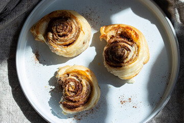 Zimtschnecken mit Blätterteig