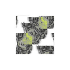 Isolated transparent digital grunge texture element.