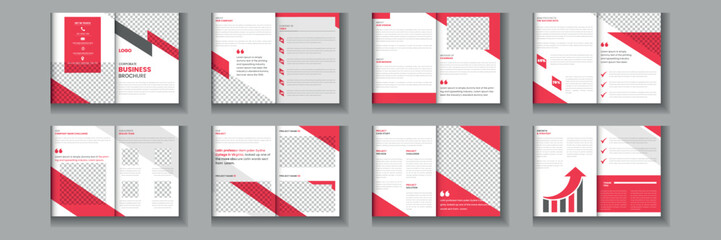 Company profile multipage brochure design template
