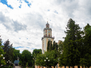 Town Hall of Sambir on Market square was built in 1638-1668 and reconstructed in 1844. Tower of the...