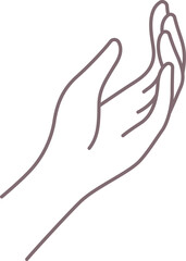 aesthetic hand element beauty line art icon