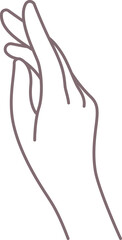 aesthetic hand model element outline illustration