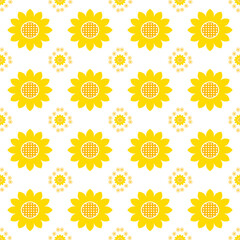 seamless pattern with yellow flowers