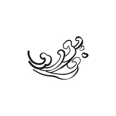 Fototapeta premium Koi, lotus, peony and waves