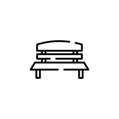 Chair, Seat Dotted Line Icon Vector Illustration Logo Template. Suitable For Many Purposes.